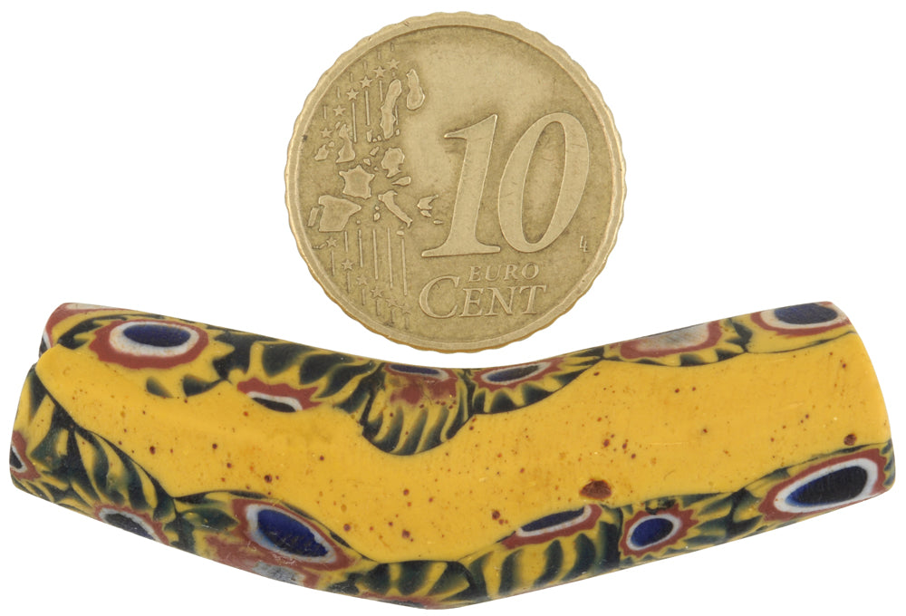 Afrikanische Handelsperle alte Elbow Millefiori Venezianische Mosaikglasperle Ghana groß SB-36207