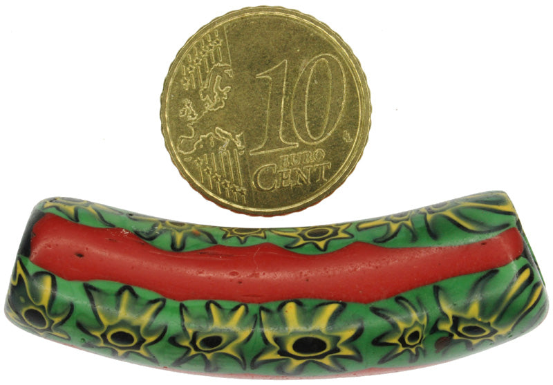 Seltene Elbow Millefiori venezianische Mosaikglas-Handelsperle SB-22425