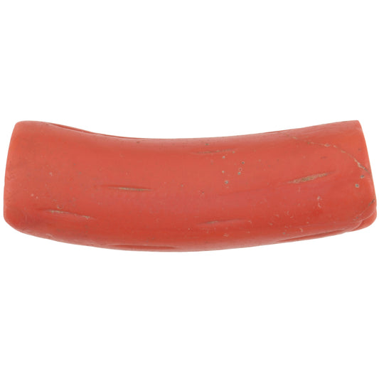 Rare Red Venetian Wound Glass Trade Bead Imitating Red Coral, 45Mm