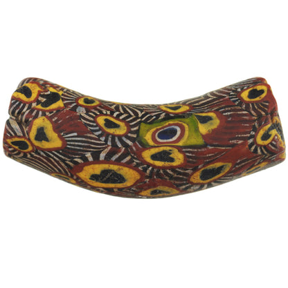 Seltene große venezianische „Murano Bird“ Mosaik Millefiori Handelsperle – 40 x 15 mm