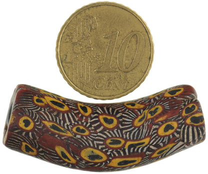 Seltene große venezianische „Murano Bird“ Mosaik Millefiori Handelsperle – 40 x 15 mm – alternative Ansicht