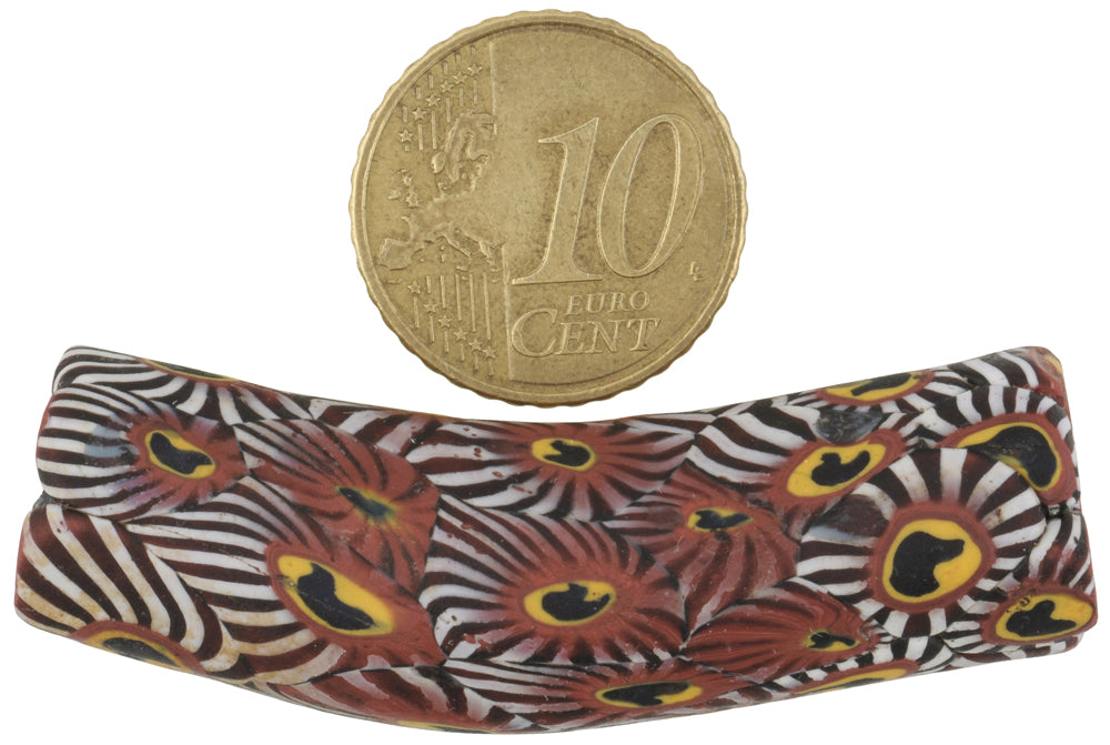 Antiker Ellbogen Millefiori Venezianische Perle Afrikanischer Handel alter Hahn Murano Vogel SB-37735
