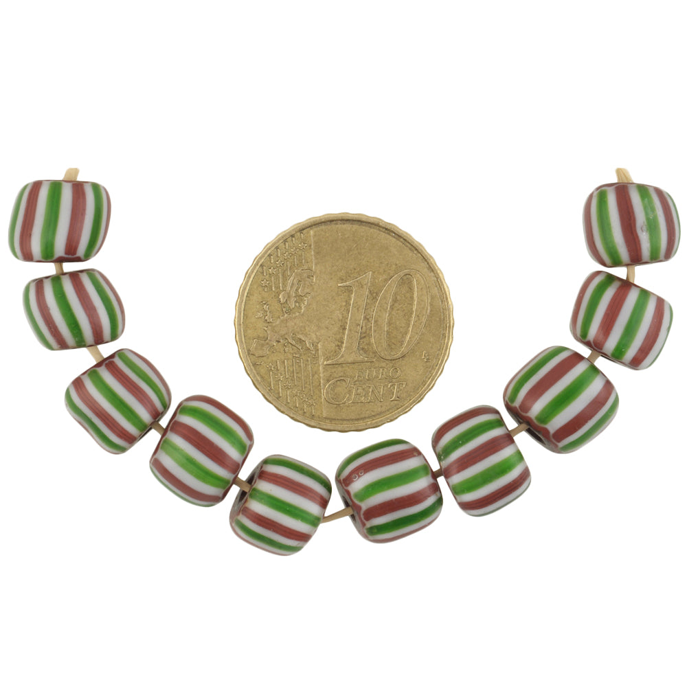 Alte afrikanische Handelsperlen, antikes venezianisches Chevron-Glas, 4 Schichten, selten, groß, SB-38702