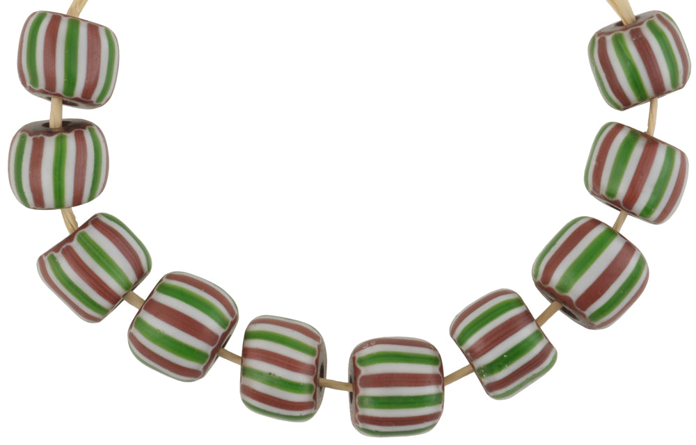 Alte afrikanische Handelsperlen, antikes venezianisches Chevron-Glas, 4 Schichten, selten, groß, SB-38702