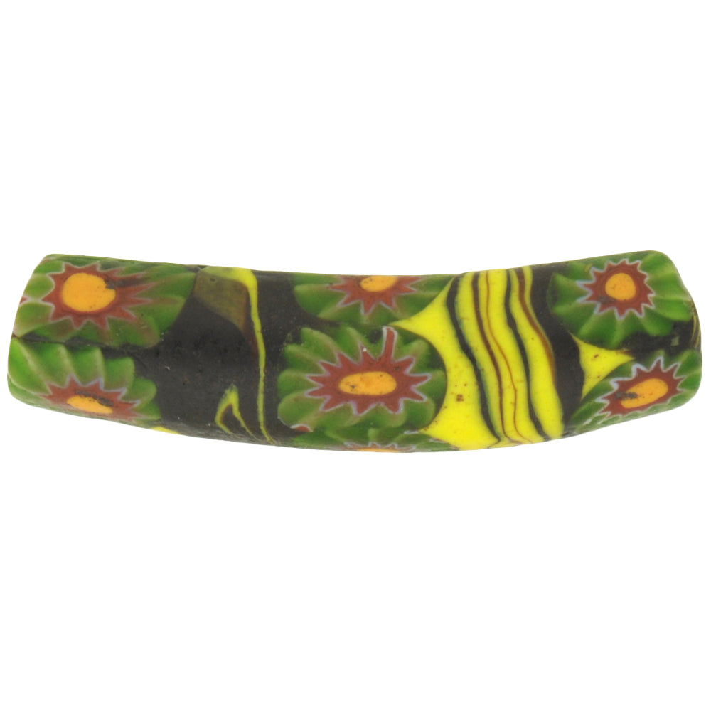 Schöne alte Elbow Millefiori Venezianische Mosaik Glasperle Afrikanischer Handel SB-29336