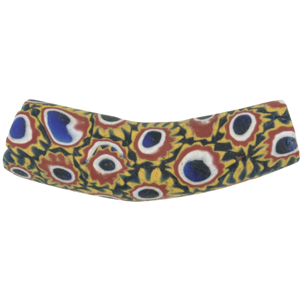 Alte afrikanische Handelsperle Ellenbogen Millefiori antikes venezianisches Mosaikglas SB-37796