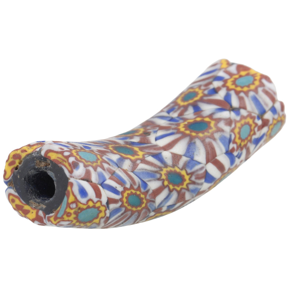 Seltene afrikanische Handelsperle alte Tafelbogen Millefiori venezianische Mosaikglasperle SB-34315