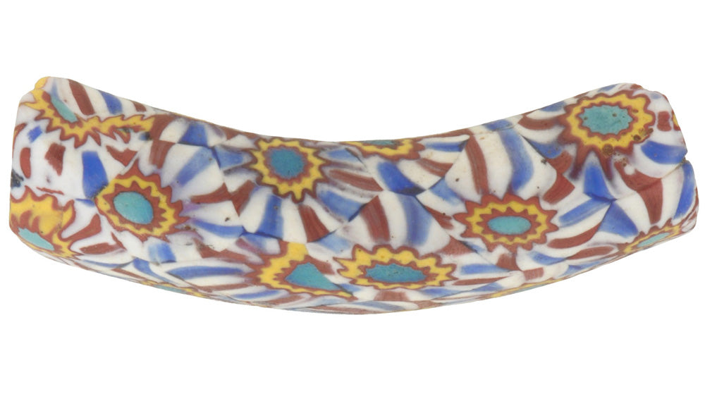 Seltene afrikanische Handelsperle alte Tafelbogen Millefiori venezianische Mosaikglasperle SB-34315