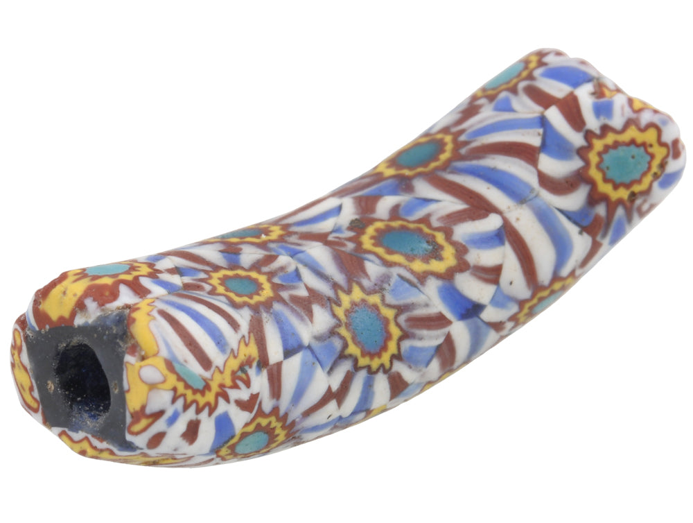 Seltene afrikanische Handelsperle alte Tafelbogen Millefiori venezianische Mosaikglasperle SB-34315
