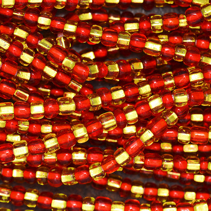 Perle di vita in vetro fatte a mano gioielli per il corpo africani Catena del ventre del Ghana - Tribalgh