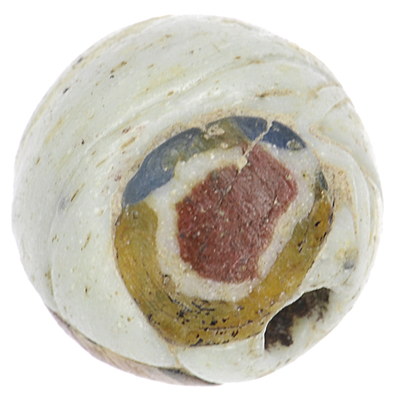 Rare 13Th Century Islamic Eye Glass Bead From Fustat, Egypt