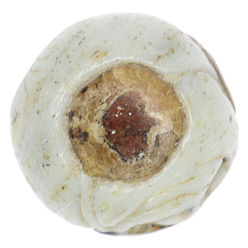 Rare 13Th Century Islamic Eye Glass Bead From Fustat, Egypt - close-up