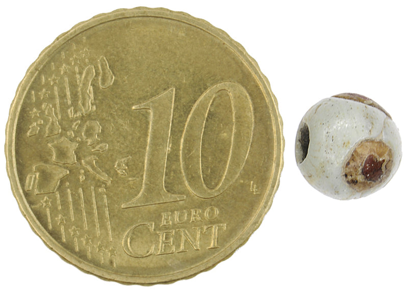 Rare 13Th Century Islamic Eye Glass Bead From Fustat, Egypt - angled shot