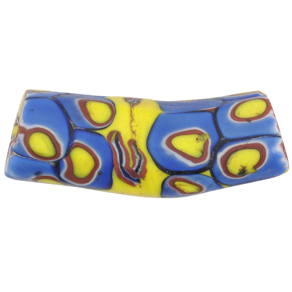 Afrikanische Handelsperle gebändert alter Ellenbogen Millefiori Venezianische Glasperle Murano-Mosaik SB-35626
