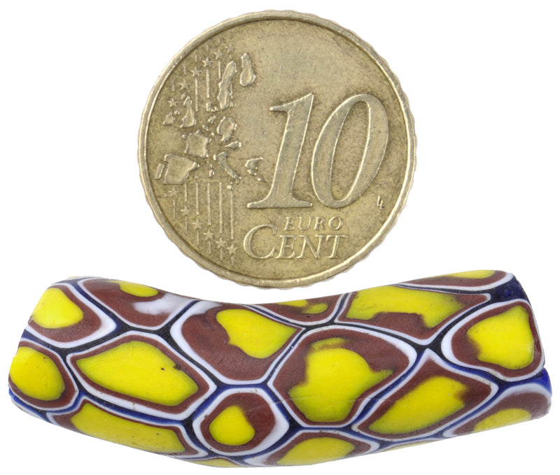 Schöne alte Ellenbogen Millefiori venezianische Mosaik Glasperle African Trade SB-25847
