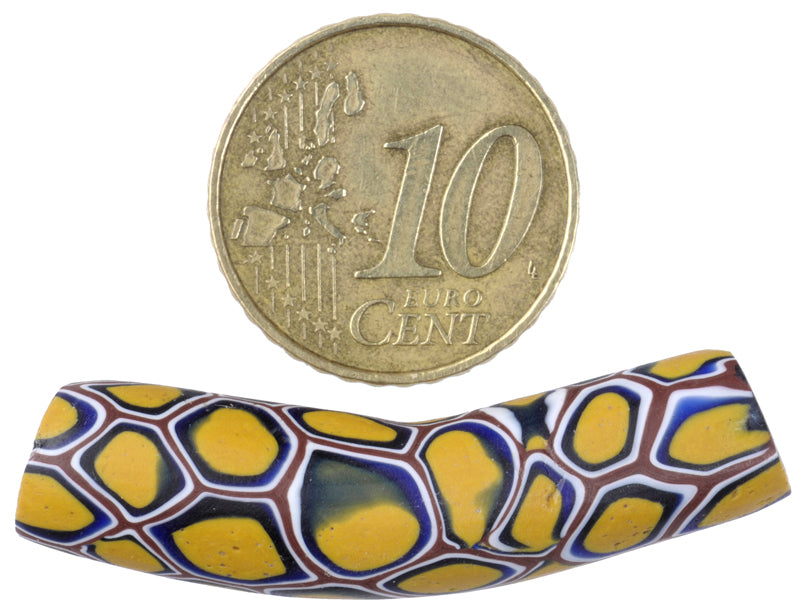 Schöne alte Ellenbogen Millefiori venezianische Mosaik Glasperle African Trade SB-25936